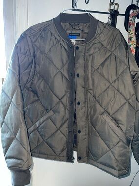 Banana Republic Quilted Bomber Jacket - Olive